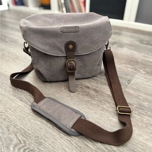 BAGSMART Gray Canvas Crossbody Camera Bag